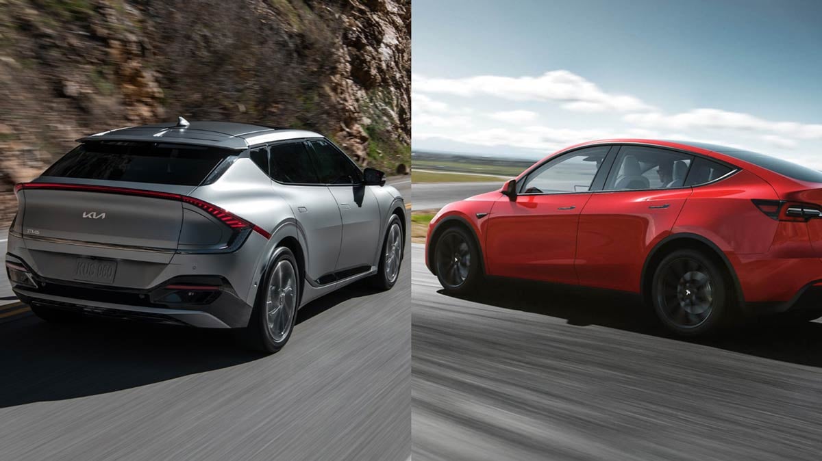Electric SUV comparison: 2022 Tesla Model Y RWD v Kia EV6 Air RWD